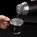 Garrafa térmica dupla camada inox 500ml com tampa xícara